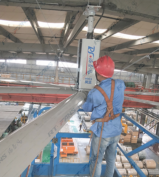瑞泰風工業(yè)大風扇安裝案例圖