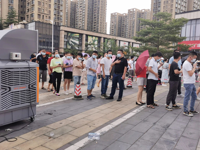 東莞全城核酸檢測，瑞泰風關愛在行動，斗酷暑，送清涼！